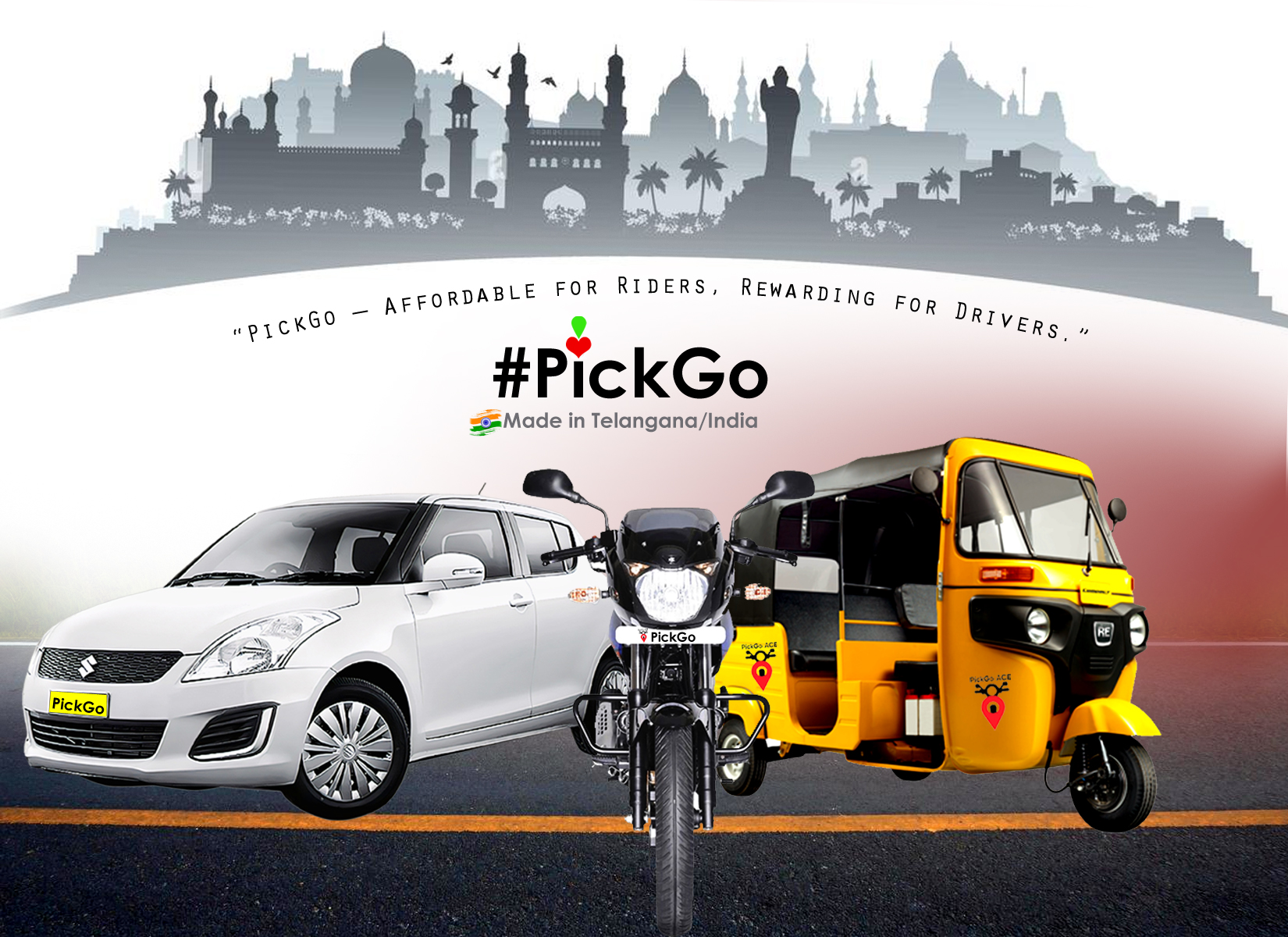 Made in Telangana/India - PickGo